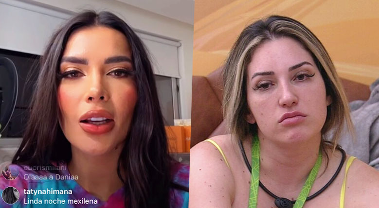 Dania e Amanda, participantes do La Casa de Los Famosos e BBB 23, respectivamente.