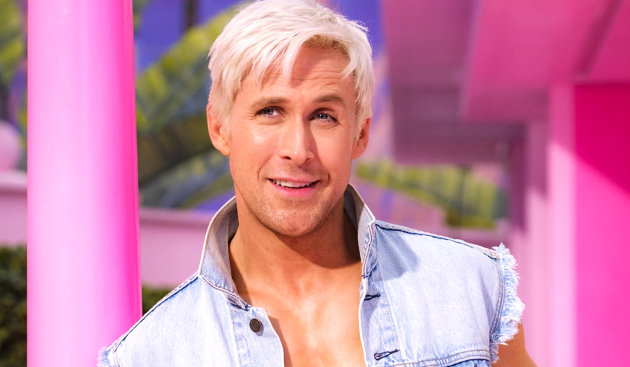 Ryan Gosling caracterizado como Ken para o live-action de Barbie.