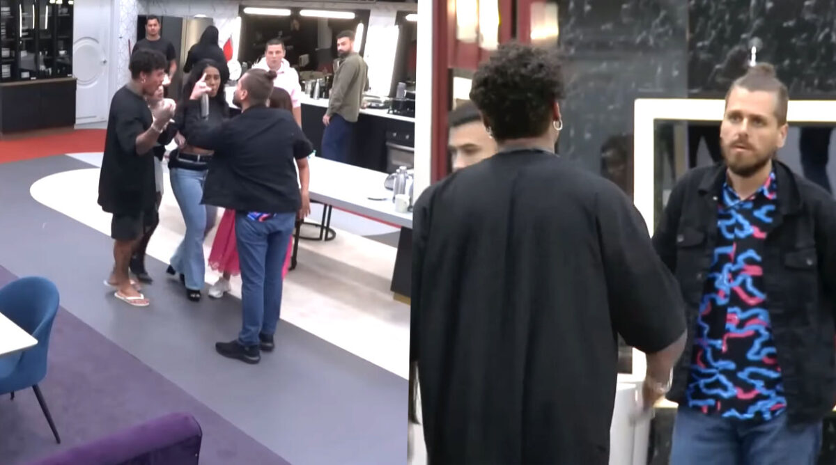 Daniel Toko discutindo com Murilo Dias em A Grande Conquista.
