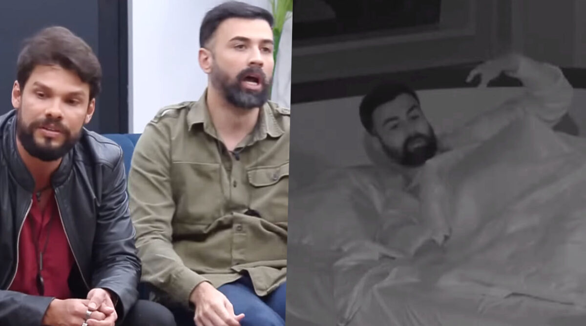 Após discussão em A Grande Conquista ao vivo, Alexandre Suíta surpreende Bruno Tálamo ao colocar bananas embaixo do travesseiro do jornalista.