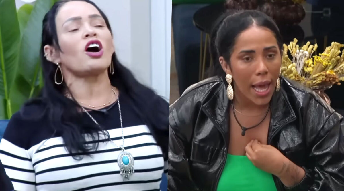 Sandra Melquiades discutindo com Janielle Nogueira em A Grande Conquista.