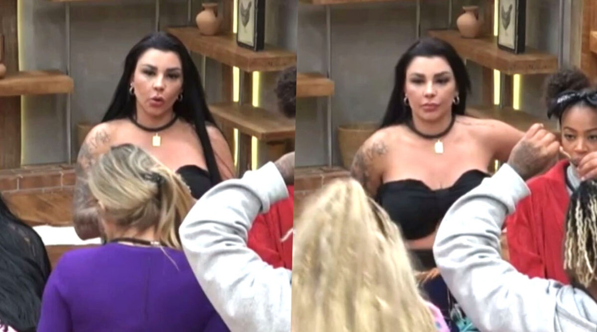Jenny Miranda tenta iniciar barraco com Rachel Sheherazade em A Fazenda 15, mas é ignorada pela jornalista.