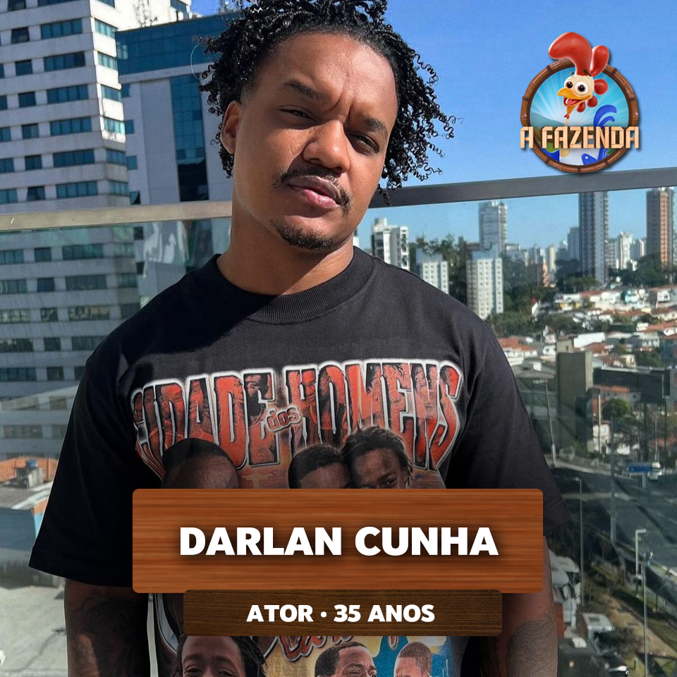 Darlan Cunha, ator de Cidade dos Homens que está na lista de participantes de A Fazenda 15.