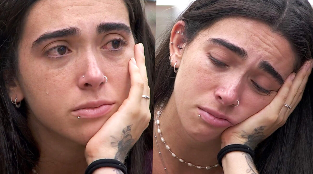 Giovanna chorando após receber bronca do Big Boss no BBB 24.