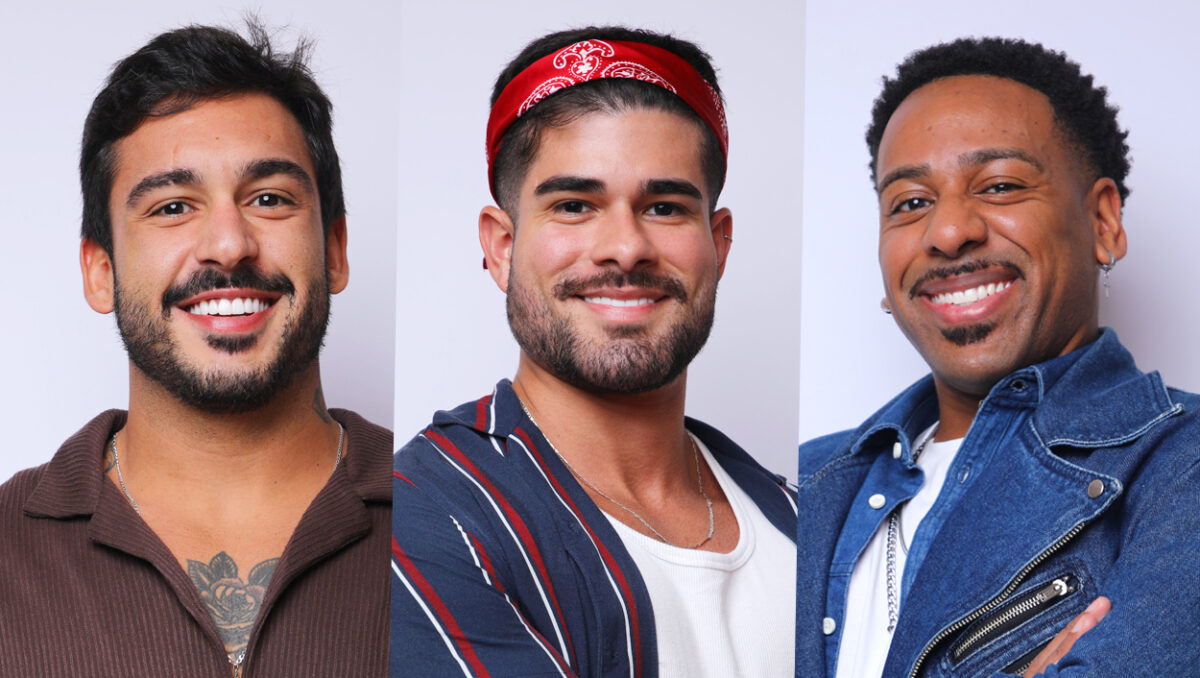 Hadad, Lucas de Albú e ViniGram, participantes que estão na terceira zona de risco de A Grande Conquista 2.