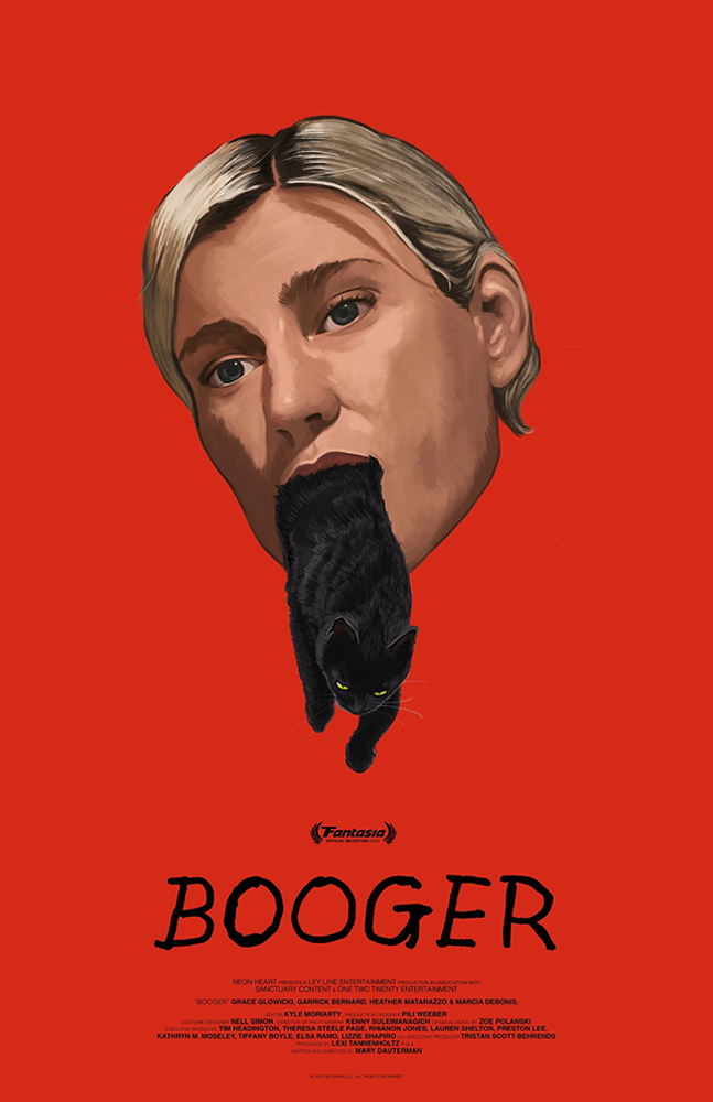 Pôster oficial do filme de terror "Booger".