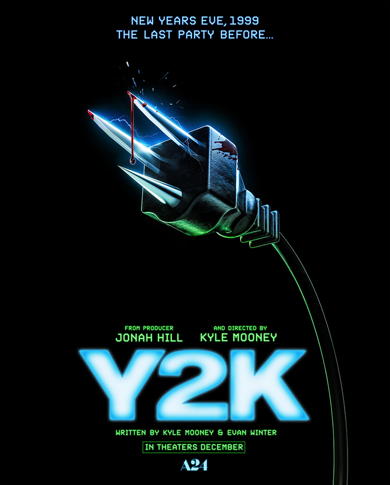 Pôster oficial de "Y2K", filme que teve seu trailer divulgado pela A24.