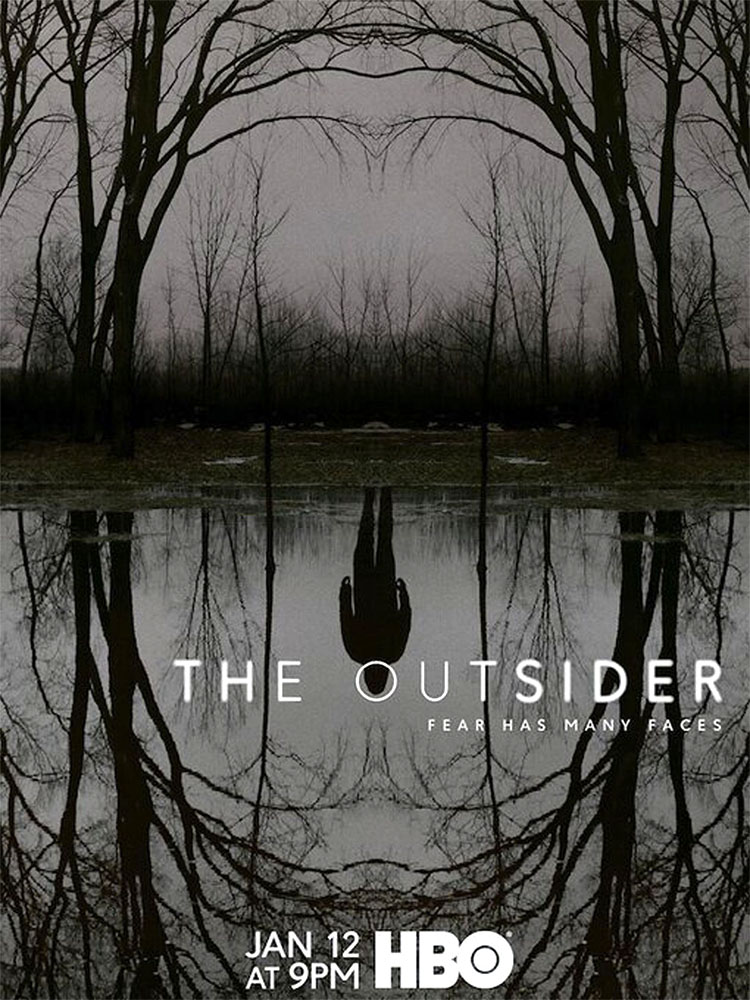 Pôster oficial da série de terror "The Outsider".