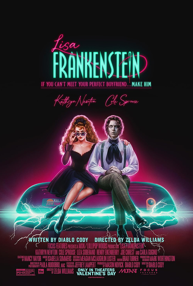 Pôster oficial de "Lisa Frankenstein", filme que chegou na Prime Video.