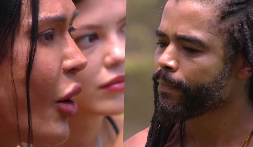 Gracyanne confrontando Diogo após retornar do quarto secreto do BBB 25.