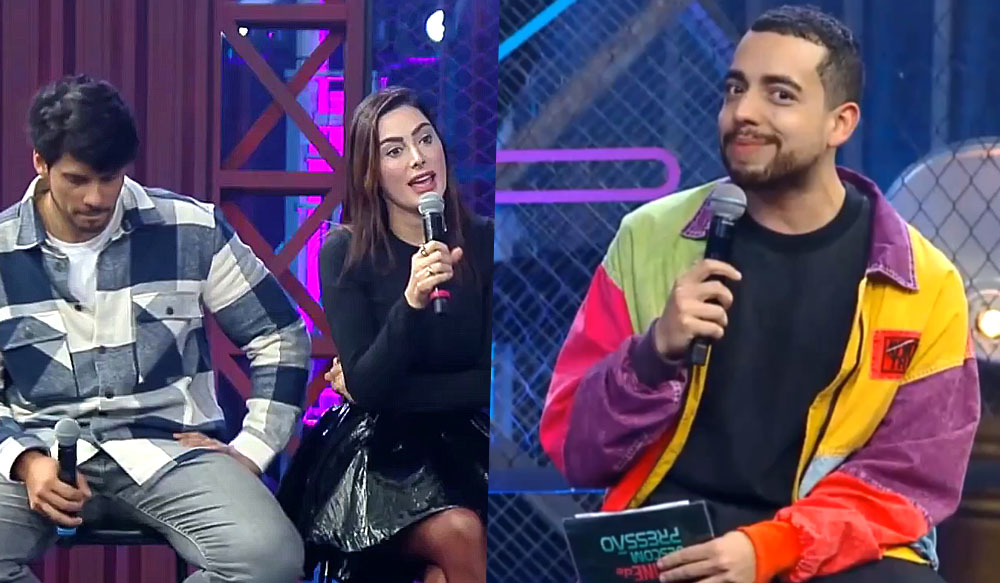 Francine e Júnior em entrevista à Cabine de Descompressão, apresentada por Lucas Selfie.