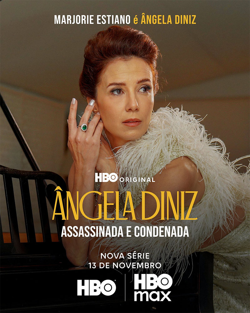 Pôster oficial de "Ângela Diniz: Assassinada e Condenada".