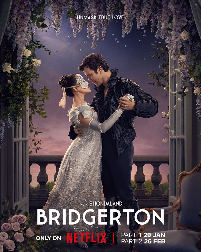 Novo pôster oficial da quarta temporada de "Bridgerton".