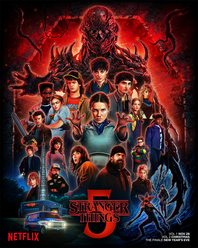Pôster oficial da quinta e última temporada de "Stranger Things".